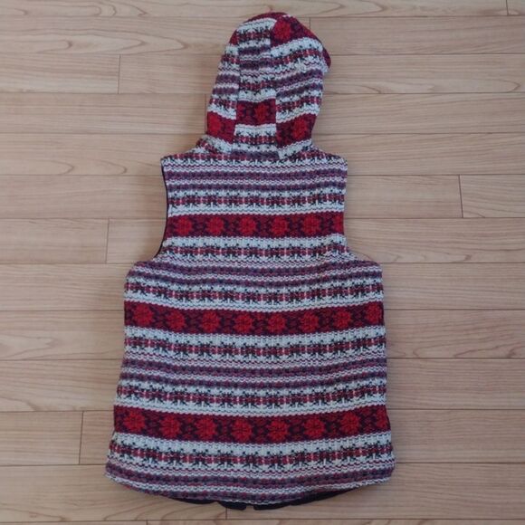 Oddi Blue Hooded Puffer Vest with Knit Back and Hood Size Small - Picture 7 of 14